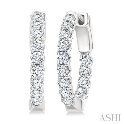 Inside-Out Diamond Round Hoop Earrings