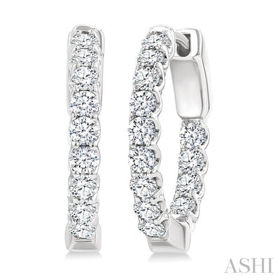 Inside-Out Diamond Round Hoop Earrings