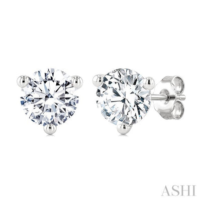 Round Shape Martini Diamond Stud Earrings
