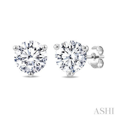 Round Shape Martini Diamond Stud Earrings