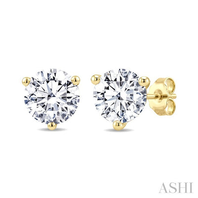 Round Shape Martini Diamond Stud Earrings