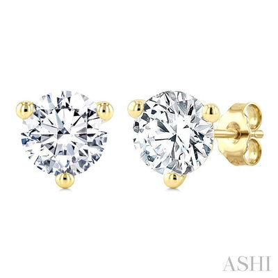 Round Shape Martini Diamond Stud Earrings