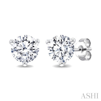 Round Shape Martini Diamond Stud Earrings