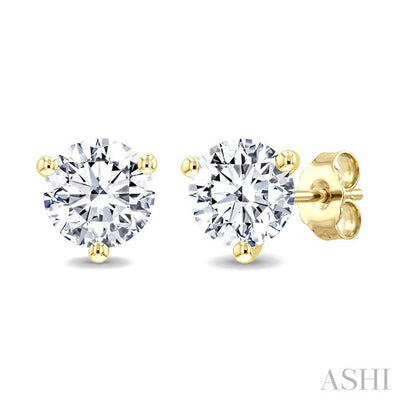 Round Shape Martini Diamond Stud Earrings