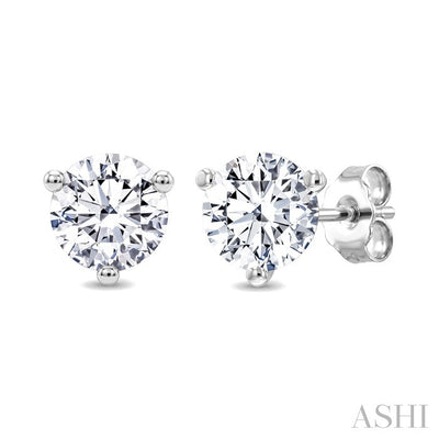 Round Shape Martini Diamond Stud Earrings