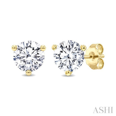 Round Shape Martini Diamond Stud Earrings