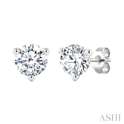 Round Shape Martini Diamond Stud Earrings