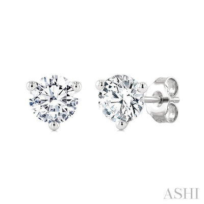 Round Shape Martini Diamond Stud Earrings