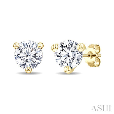 Round Shape Martini Diamond Stud Earrings