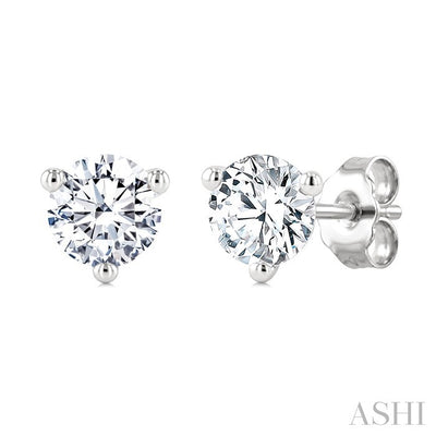 Round Shape Martini Diamond Stud Earrings