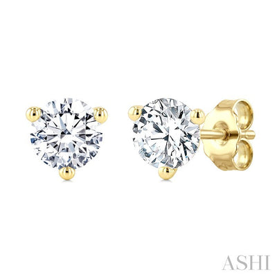 Round Shape Martini Diamond Stud Earrings