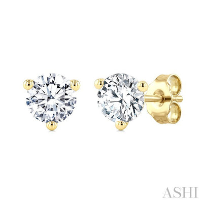 Round Shape Martini Diamond Stud Earrings