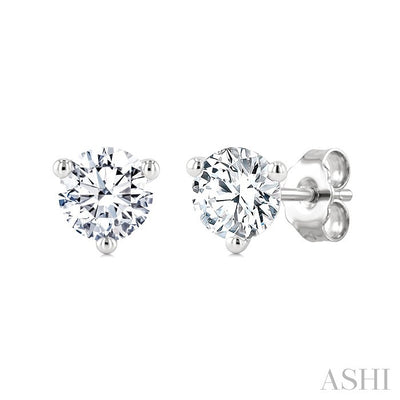 Round Shape Martini Diamond Stud Earrings