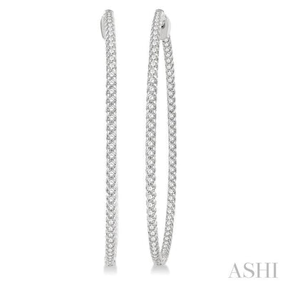 Inside-Out Diamond Round Hoop Earrings