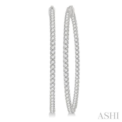 Inside-Out Diamond Round Hoop Earrings