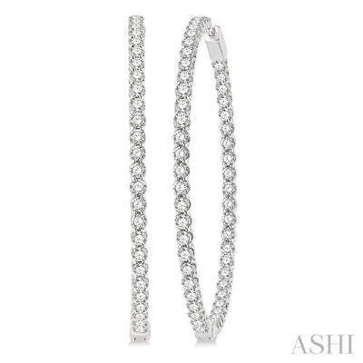 Inside-Out Diamond Round Hoop Earrings