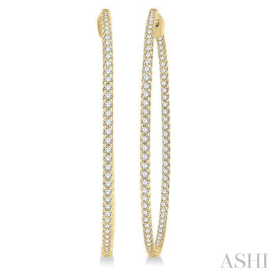 Inside-Out Diamond Round Hoop Earrings