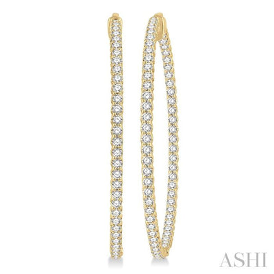 Inside-Out Diamond Round Hoop Earrings