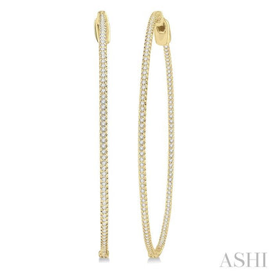 Inside-Out Diamond Round Hoop Earrings