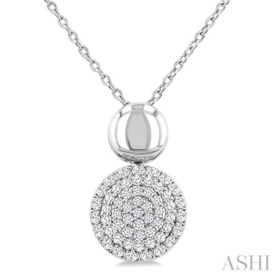 Pave-Set Round Shape Diamond Fashion Pendant