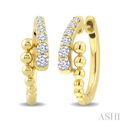 Bead Bijoux Diamond Fashion Hoop Earrings