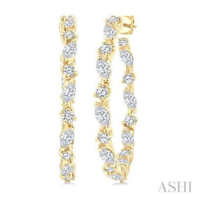 Diamond Fashion Hoop Earrings