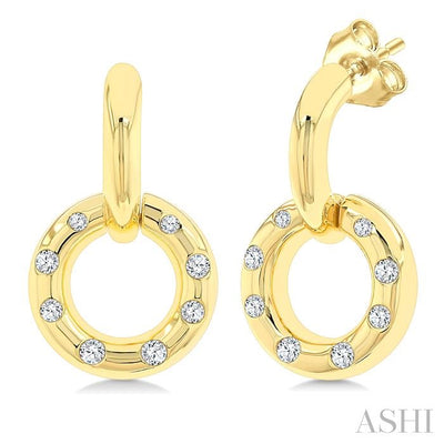 Circle Diamond Fashion Earrings