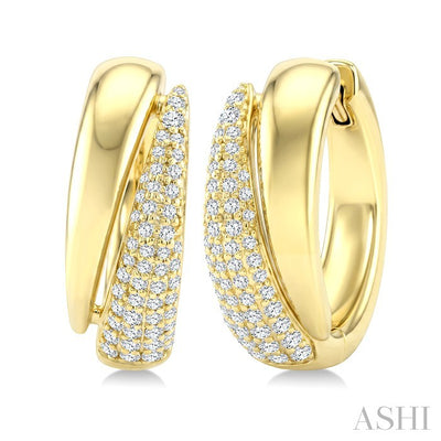Aeris Gold Diamond Fashion Hoop Earrings