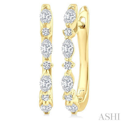 Diamond Fashion Hoop Earrings