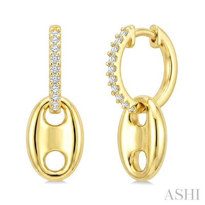 Hollow Mariner Link Diamond Fashion Earrings