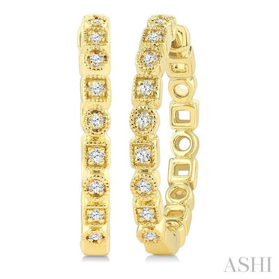 Diamond Fashion Hoop Earrings