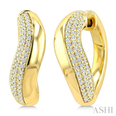 Bold Diamond Fashion Hoop Earrings
