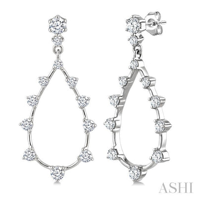 Drop Floating Diamond Fashion Earrings