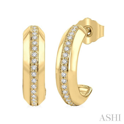 Bold Diamond Fashion Half Hoop Earrings