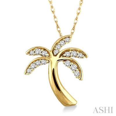 Palm Tree Diamond Fashion Pendant