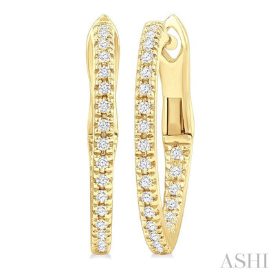 Inside-Out Diamond Skinny Hoop Earrings