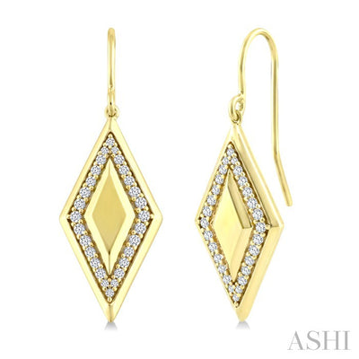 Rhombus Shape Diamond Fashion Earrings
