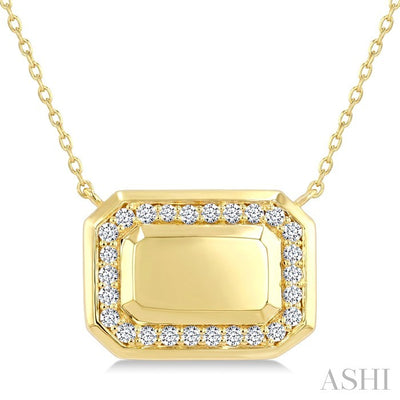 Emerald Shape Diamond Fashion Pendant