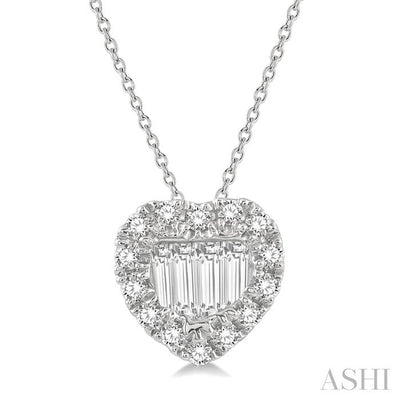 Heart Shape Halo Fusion Diamond Fashion Pendant