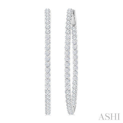 Inside-Out Diamond Oval Hoop Earrings