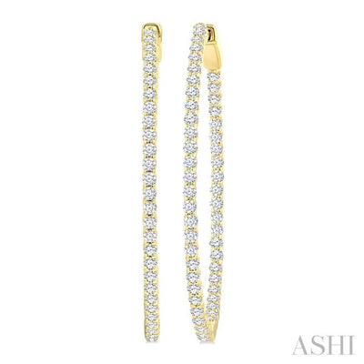 Inside-Out Diamond Oval Hoop Earrings