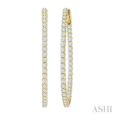 Inside-Out Diamond Oval Hoop Earrings