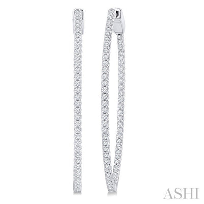 Inside-Out Diamond Oval Hoop Earrings