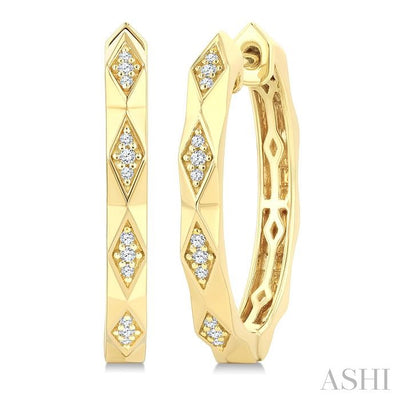 Geometric Diamond Fashion Hoop Earrings