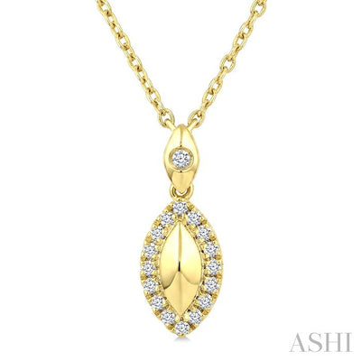 Golden Glow Marquise Shape Diamond Fashion Pendant