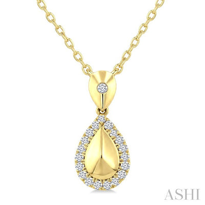 Golden Glow Pear Shape Diamond Fashion Pendant