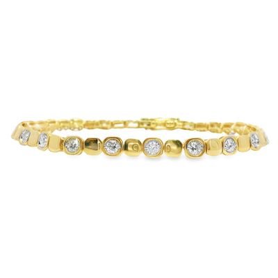 Bezel Diamond Tennis Bracelet