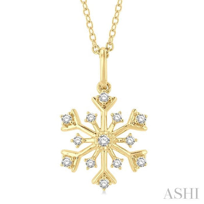 Snowflake Petite Diamond Fashion Pendant