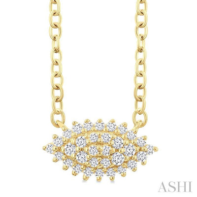 Marquise Shape East-West Petite Cluster Diamond Fashion Pendant