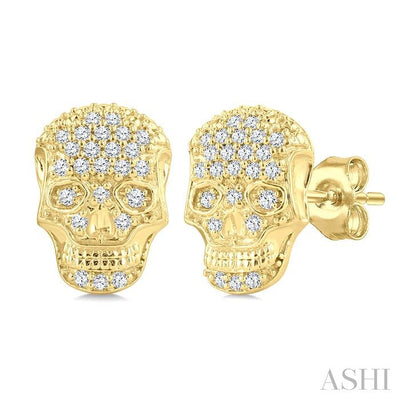 Skull Petite Diamond Fashion Earrings